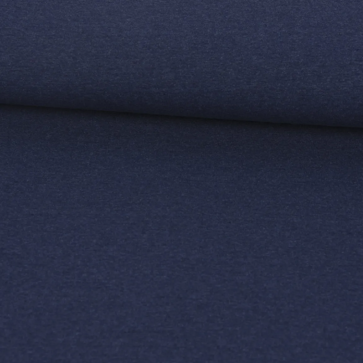 Baumwolljersey Jersey Recycling einfarbig jeansblau meliert 1,5m Breite