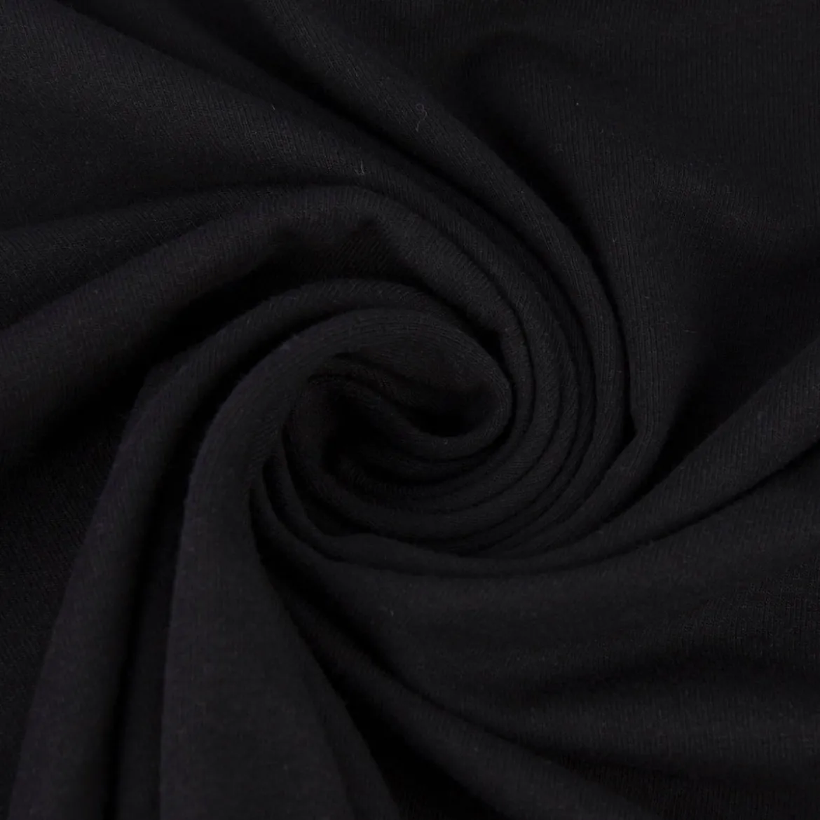 Baumwolljersey Jersey Recycling einfarbig schwarz 1,5m Breite