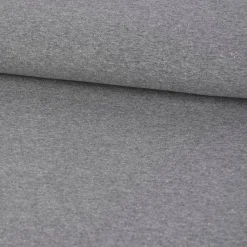 Baumwolljersey Jersey Recycling einfarbig grau meliert 1,5m Breite