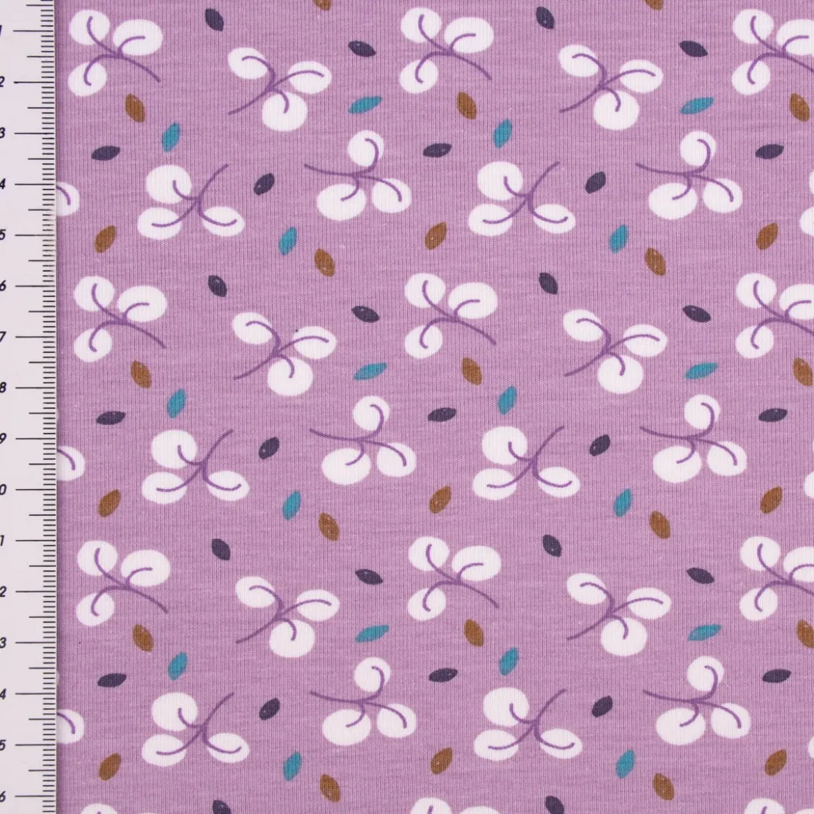 Baumwolljersey Jerseystoff Bulhup Allover Violet lila 1,45m Breite