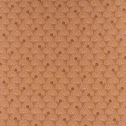 Baumwolljersey Jerseystoff Ponto Pünktchen Bögen Wellen ocker 1,45m Breite