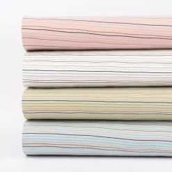 Baumwolljersey Jersey Streifen Wellen 2mm rosa rost beige schwarz 1,50m Breite