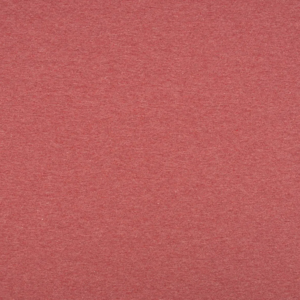 Baumwolljersey Melange Jersey einfarbig rot meliert 1,45m Breite