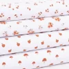 Baumwolljersey Organic Bio Digitaldruck Aquarell Blüten Blätter weiß braun grün 1,4m Breite