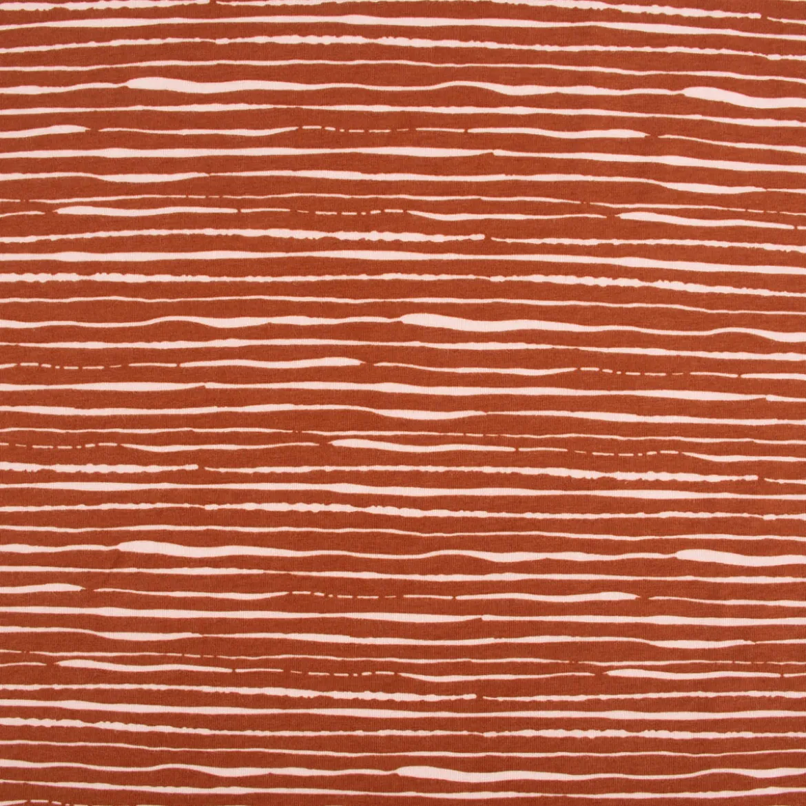 Baumwolljersey Organic Bio Streifen unregelmäßig rost rosa 1,5m Breite