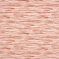 Baumwolljersey Organic Bio Streifen unregelmäßig rosa rost 1,5m Breite