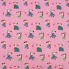 Baumwolljersey Tukan Punkte Palmenblätter Blüten rosa grün rot weiß 1,5m Breite