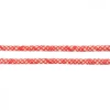 Baumwoll Kordel Spinnennetz natur rot Breite: 8mm