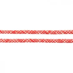 Baumwoll Kordel Spinnennetz natur rot Breite: 8mm