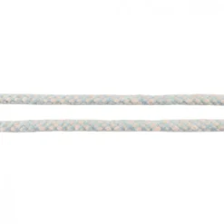 Baumwoll Kordel Spinnennetz natur hellblau Breite: 8mm