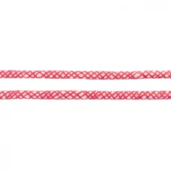 Baumwoll Kordel Spinnennetz natur pink Breite: 8mm