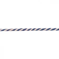 Baumwoll-Kordel Zierband natur blau Breite: 7mm