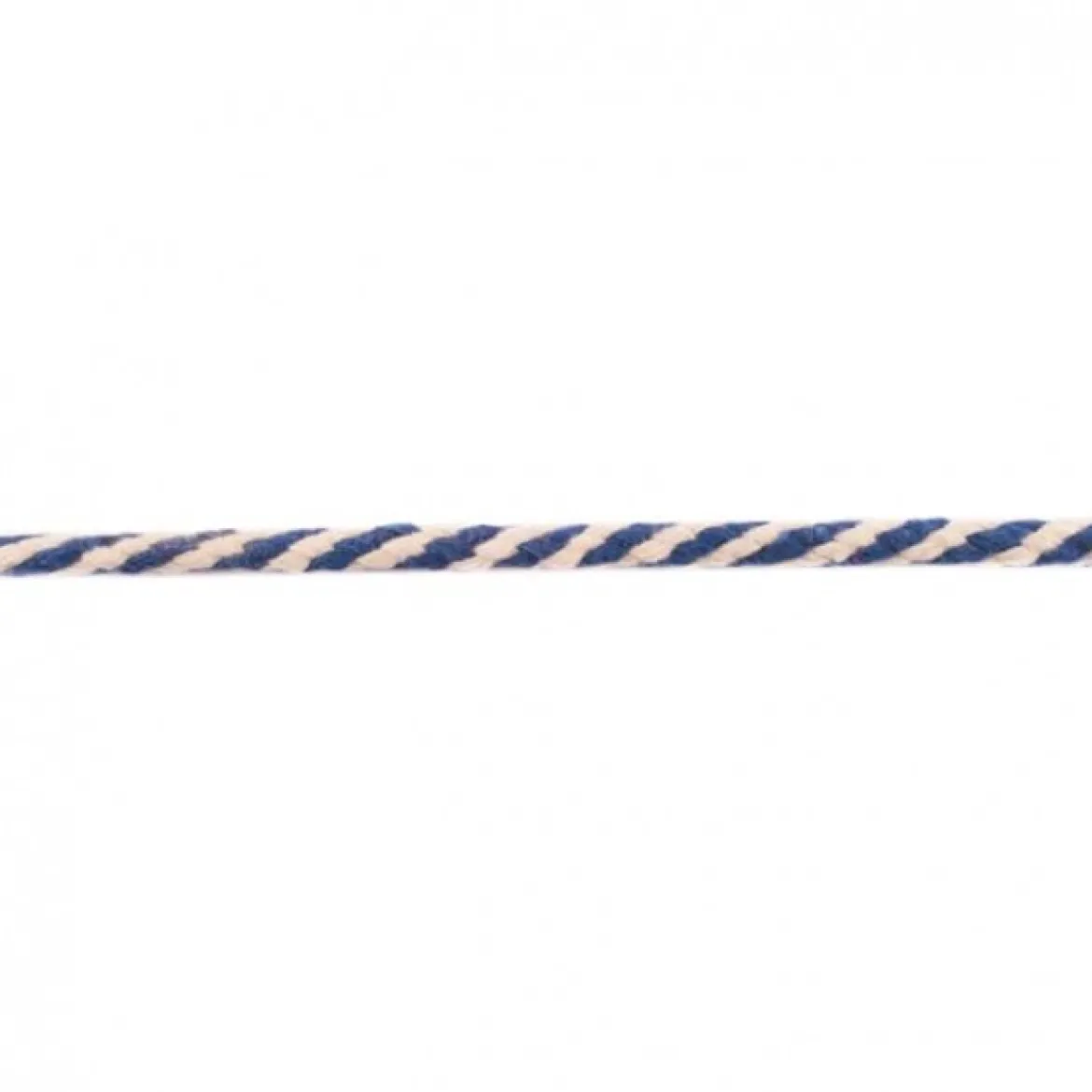 Baumwoll-Kordel Zierband natur blau Breite: 7mm