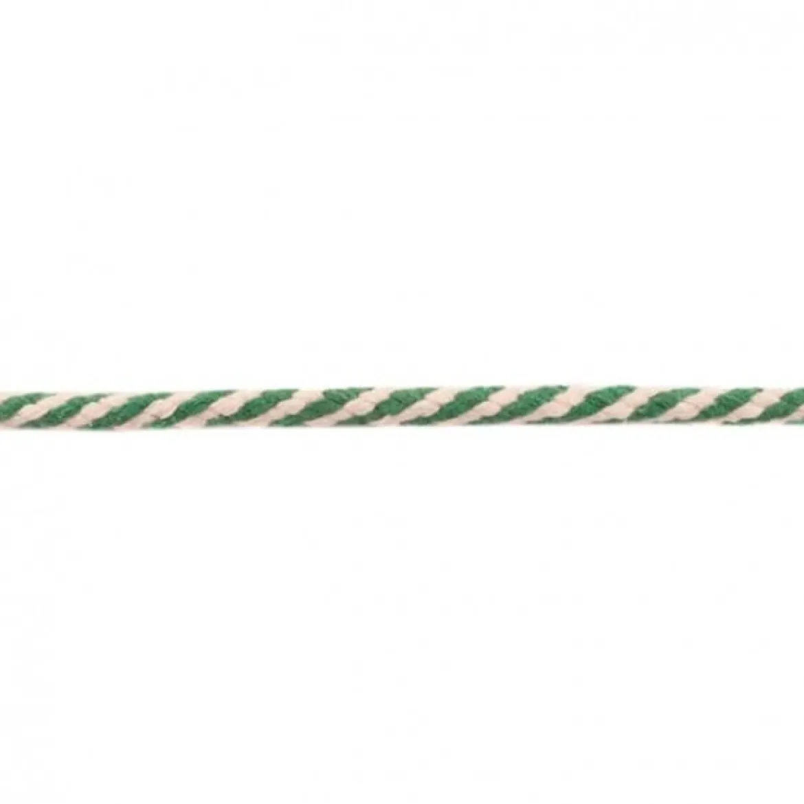Baumwoll-Kordel Zierband natur grün Breite: 7mm
