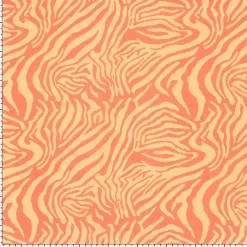 Baumwollsatin Stretchstoff Zebra orange 150cm Breite