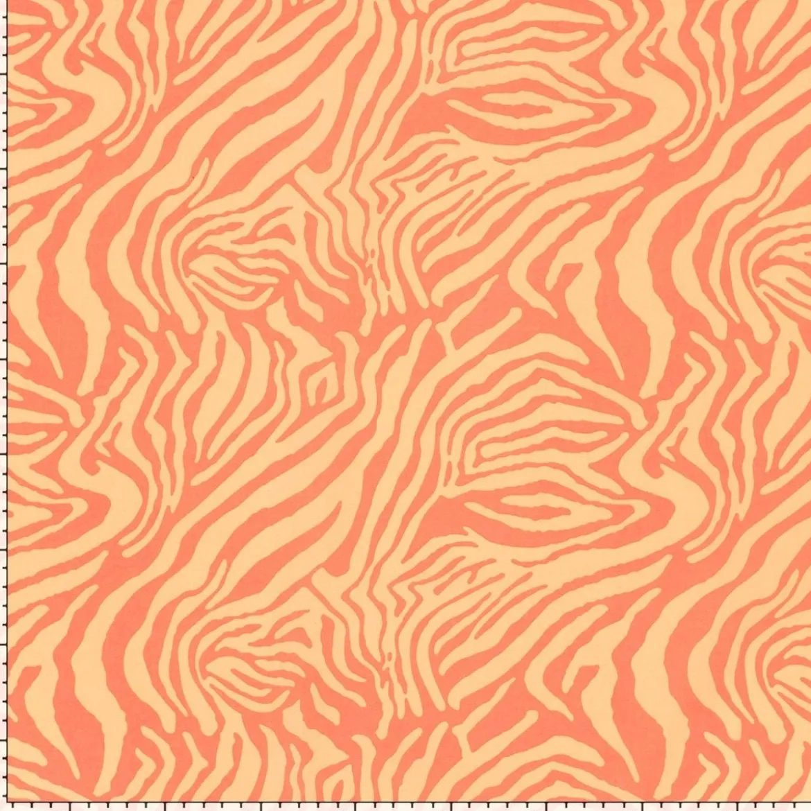 Baumwollsatin Stretchstoff Zebra orange 150cm Breite