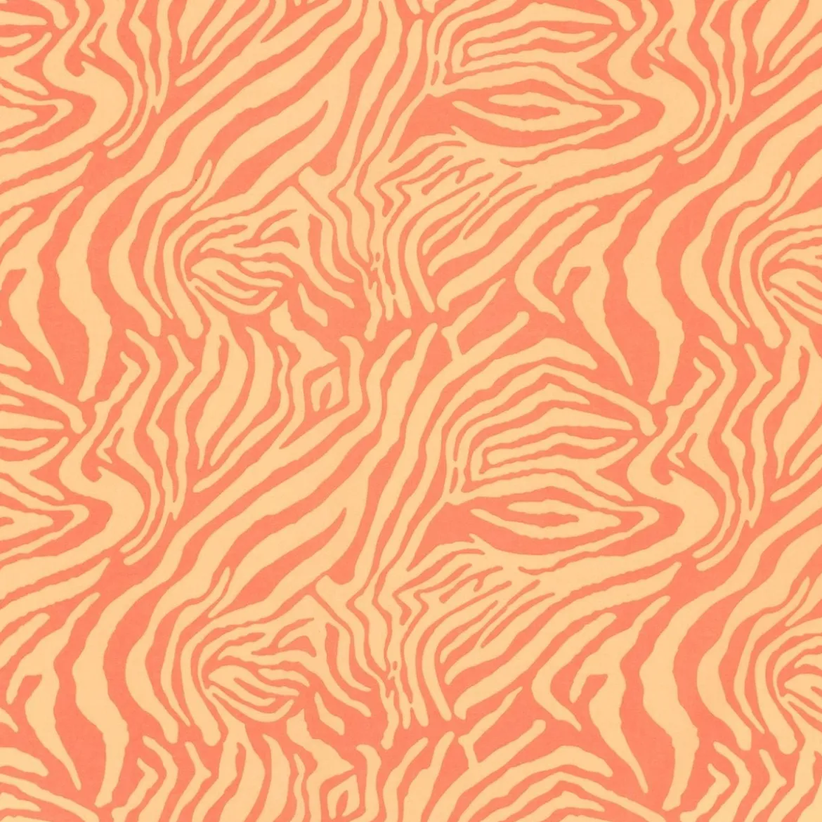 Baumwollsatin Stretchstoff Zebra orange 150cm Breite