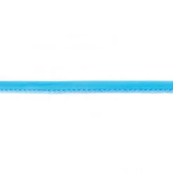 Baumwoll Schrägband Häkelborte uni türkis Meterware Breite: 1,5cm