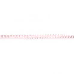 Baumwoll Schrägband Häkelborte Punkte weiß rot Meterware Breite: 1,5cm
