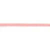 Baumwoll Schrägband Häkelborte Punkte rosa weiß Meterware Breite: 1,5cm