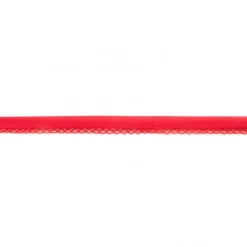 Baumwoll Schrägband Häkelborte uni rot Meterware Breite: 1,5cm