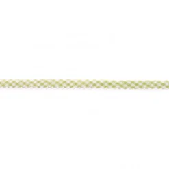 Baumwoll Schrägband Häkelborte Kariert lime weiß Meterware Breite: 1,5cm
