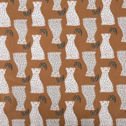 Baumwollstoff Amaou Leopard braun 1,47m Breite