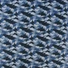 Baumwollstoff ARMY Camouflage Tarnmotiv blau 1,50m Breite