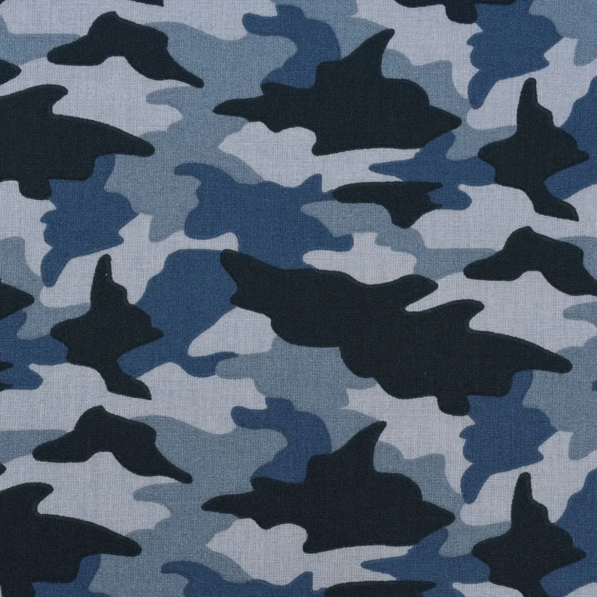 Baumwollstoff ARMY Camouflage Tarnmotiv blau 1,50m Breite