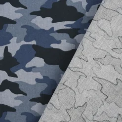Baumwollstoff ARMY Camouflage Tarnmotiv blau 1,50m Breite