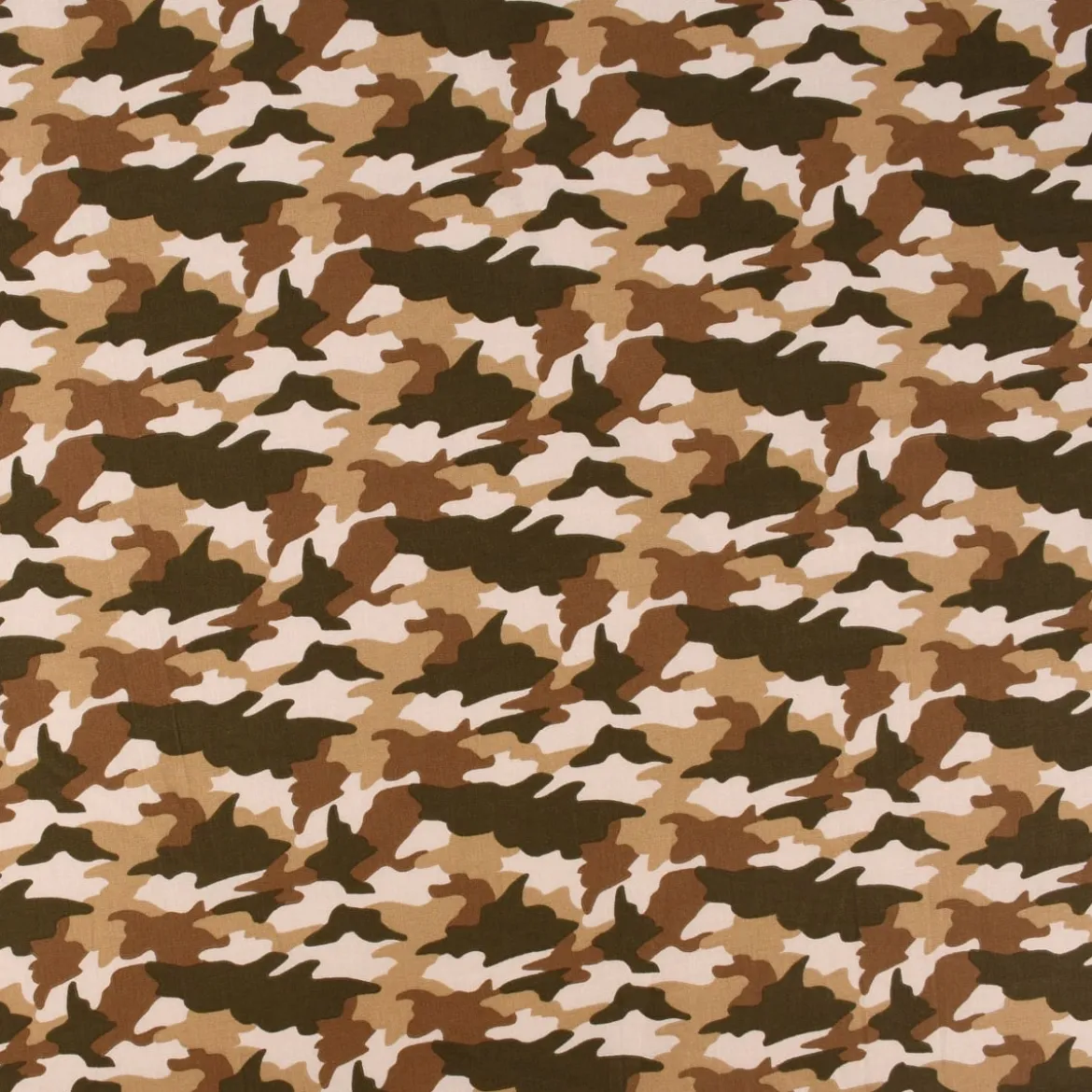 Baumwollstoff ARMY Camouflage Tarnmotiv beige braun 1,50m Breite