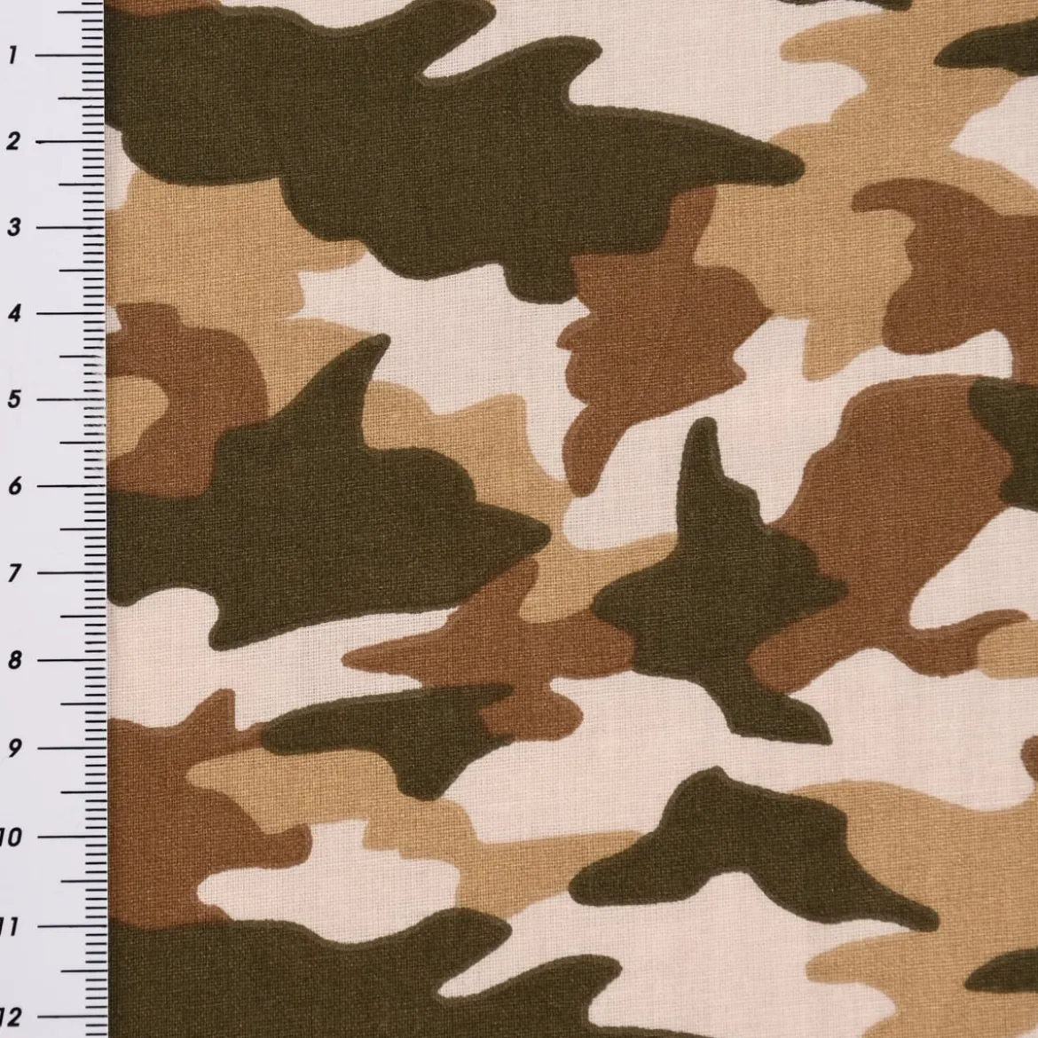 Baumwollstoff ARMY Camouflage Tarnmotiv beige braun 1,50m Breite