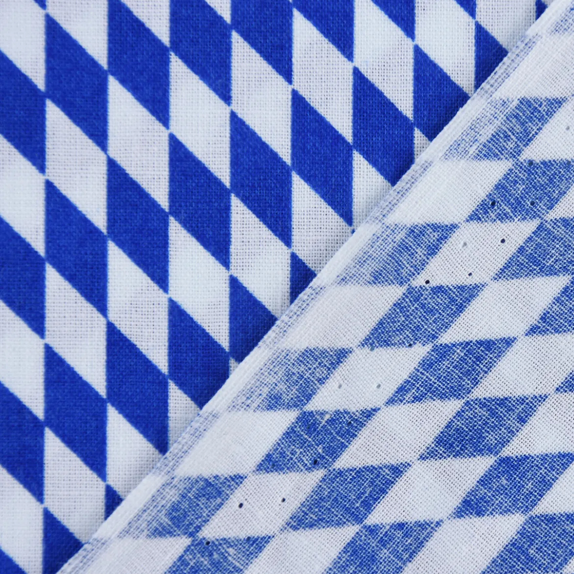 Baumwollstoff Bayernraute Bayrisch Raute blau weiß 1,4m Breite