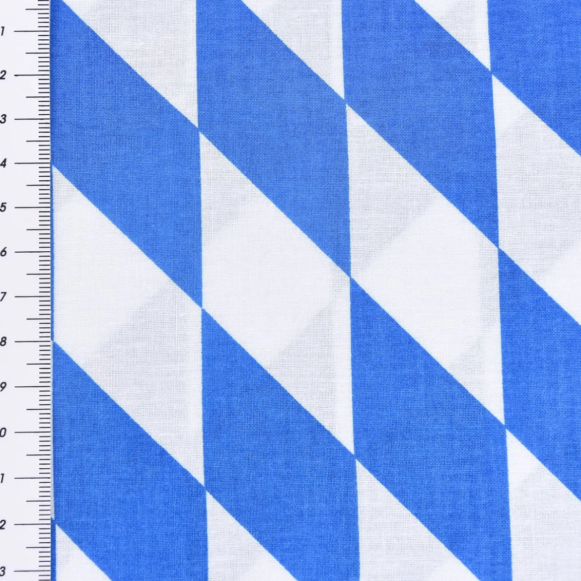 Baumwollstoff Bayernraute Bayrisch Raute groß blau weiß 1,4m Breite