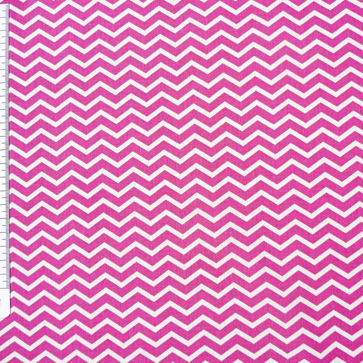 Baumwollstoff Chevron pink weiß