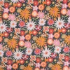 Baumwollstoff Childhood Blumen grün, orange 1,47m Breite