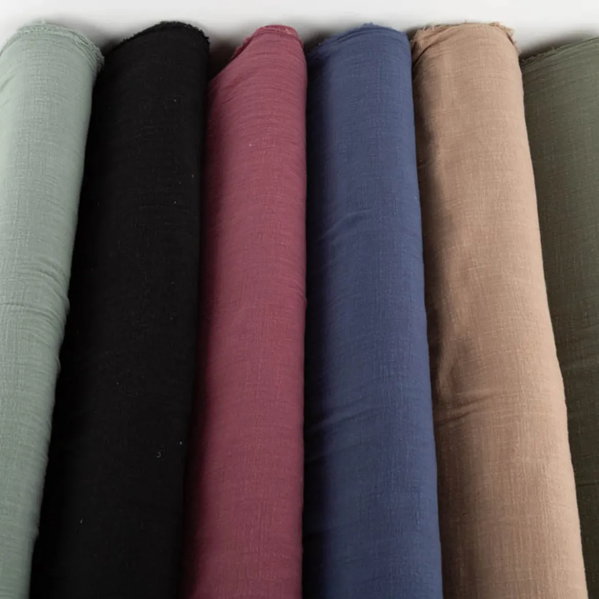 Baumwollstoff Cotton Slub washed ecru 1,30m Breite