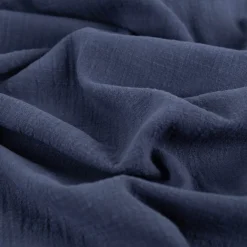 Baumwollstoff Cotton Slub washed jeansblau 1,30m Breite