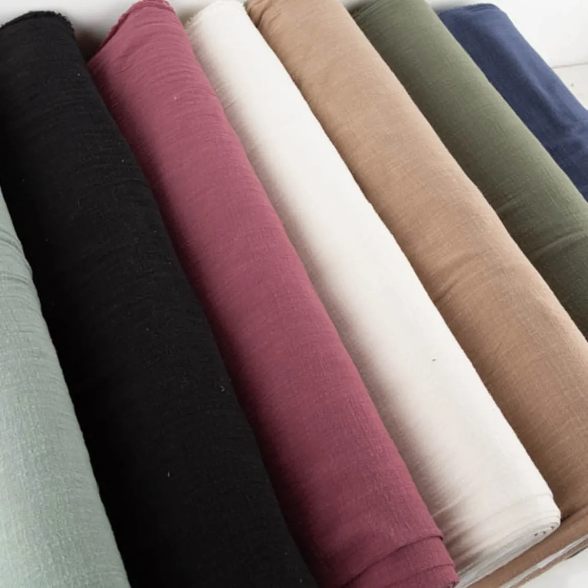 Baumwollstoff Cotton Slub washed jeansblau 1,30m Breite