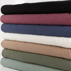 Baumwollstoff Cotton Slub washed jeansblau 1,30m Breite