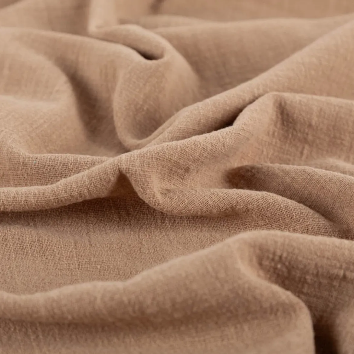 Baumwollstoff Cotton Slub washed sand 1,30m Breite