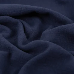 Baumwollstoff Cotton Slub washed navy-blau 1,30m Breite