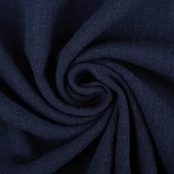 Baumwollstoff Cotton Slub washed navy-blau 1,30m Breite