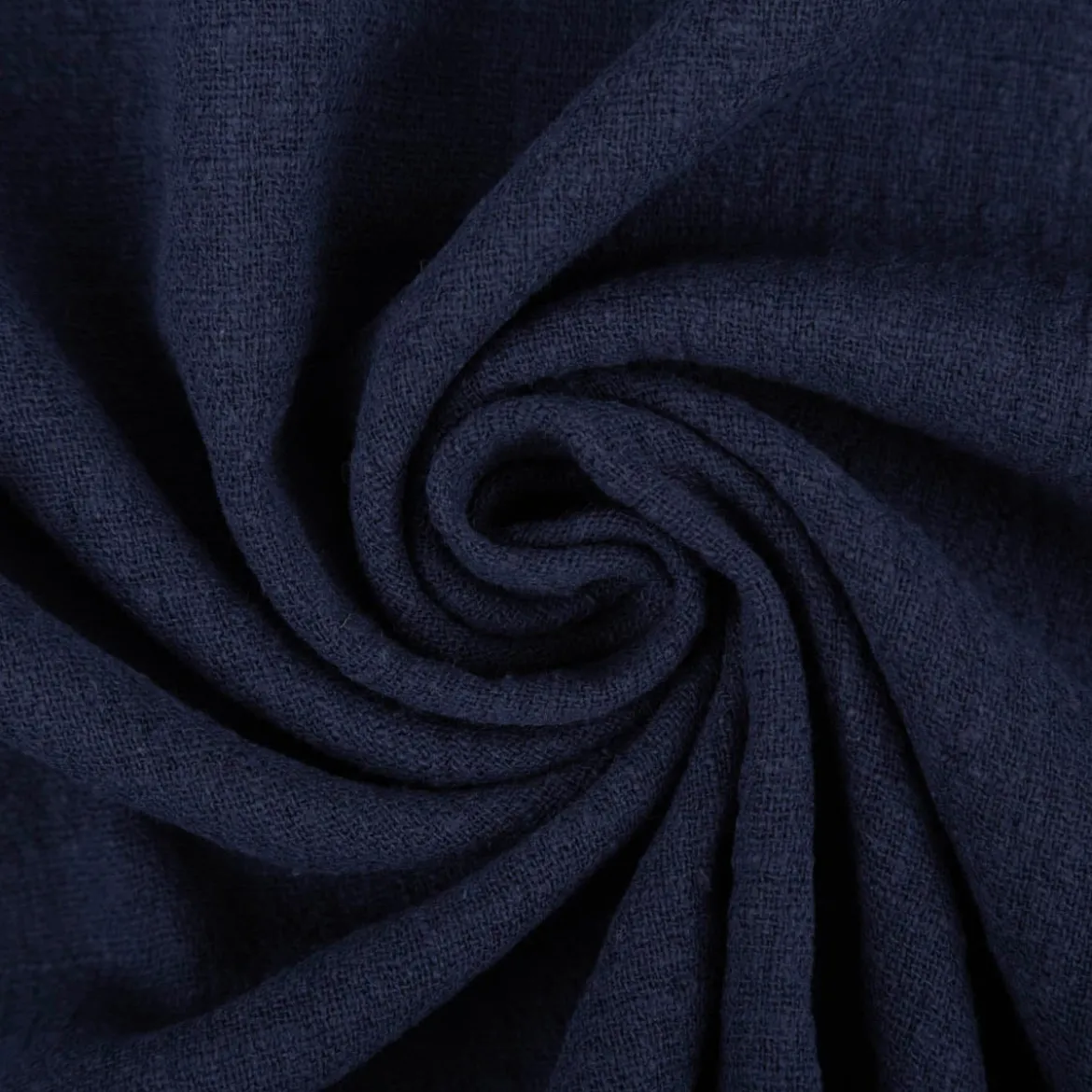Baumwollstoff Cotton Slub washed navy-blau 1,30m Breite