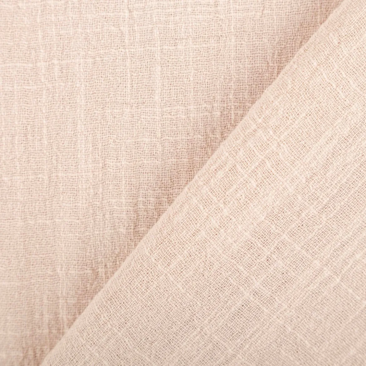 Baumwollstoff Cotton Slub washed beige 1,30m Breite