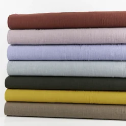 Baumwollstoff Cotton Slub washed taupe-braun 1,30m Breite