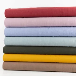 Baumwollstoff Cotton Slub washed ockergelb 1,30m Breite