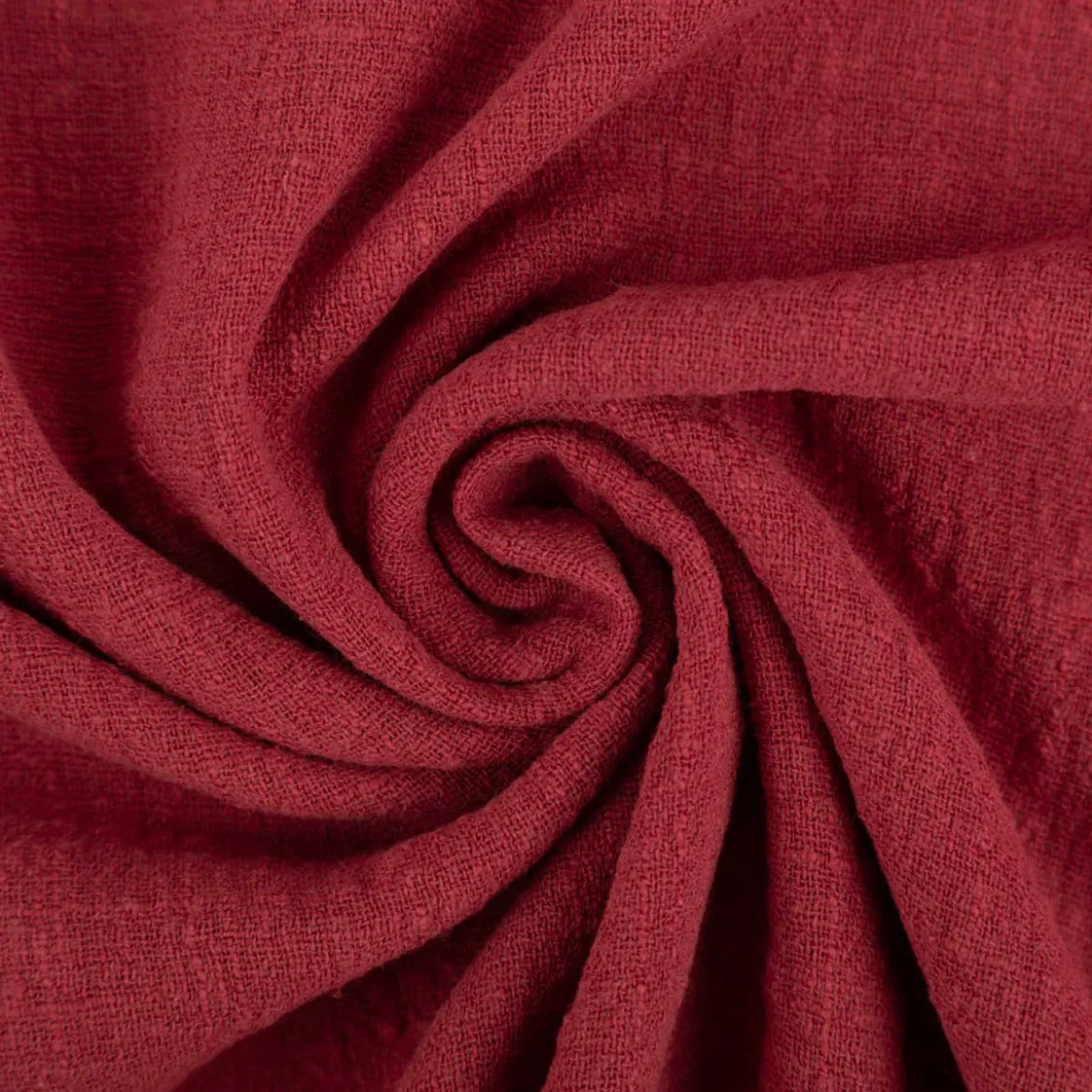 Baumwollstoff Cotton Slub washed rot 1,30m Breite