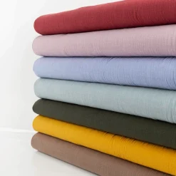 Baumwollstoff Cotton Slub washed rot 1,30m Breite