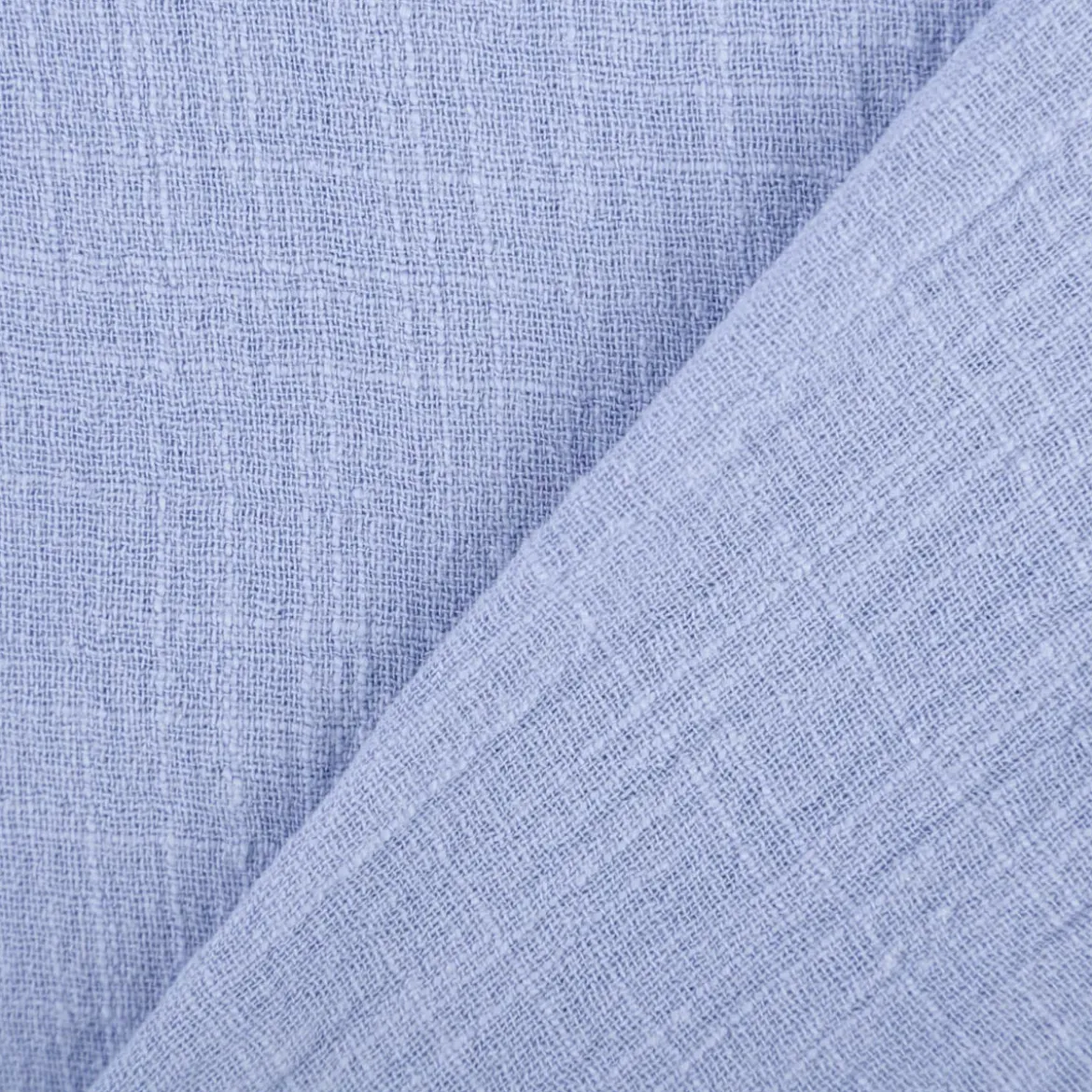 Baumwollstoff Cotton Slub washed lavendel-blau1,30m Breite